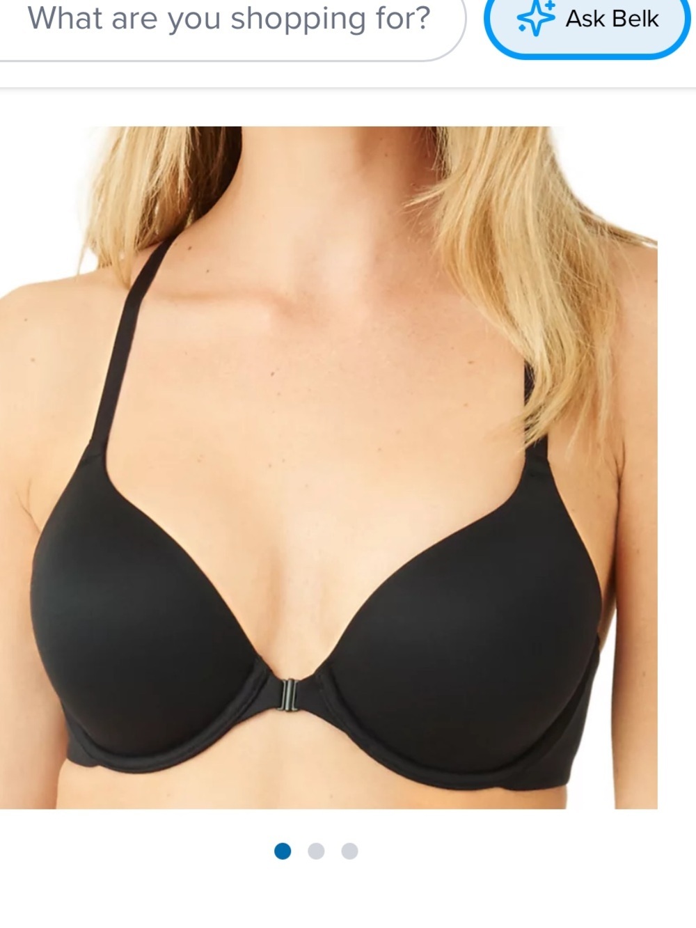 2 b.tempt'd Black Future Foundation/Inspired Eyelet Tee Shirt Bra Sz 36B